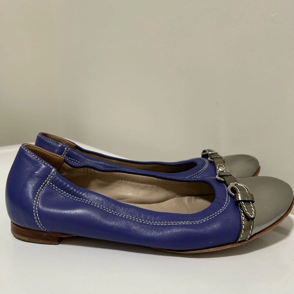 Attilio Giusti Leombruni Ballet Flats Purple Silver Size 8 - Picture 4 of 15